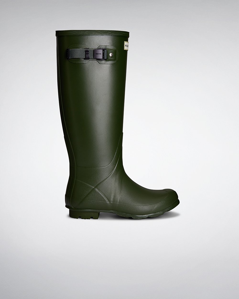 Hunter Norris Field Neoprene Lined Tall Rain Boots - Sale Womens Green - ZEWUMY347
